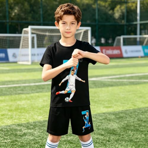 Boys Soccer Jersey Set - Youth Football Uniform with Shorts