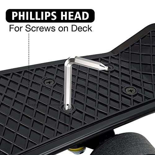 Multi-Function Skateboard T Tool - Portable Accessory - Black