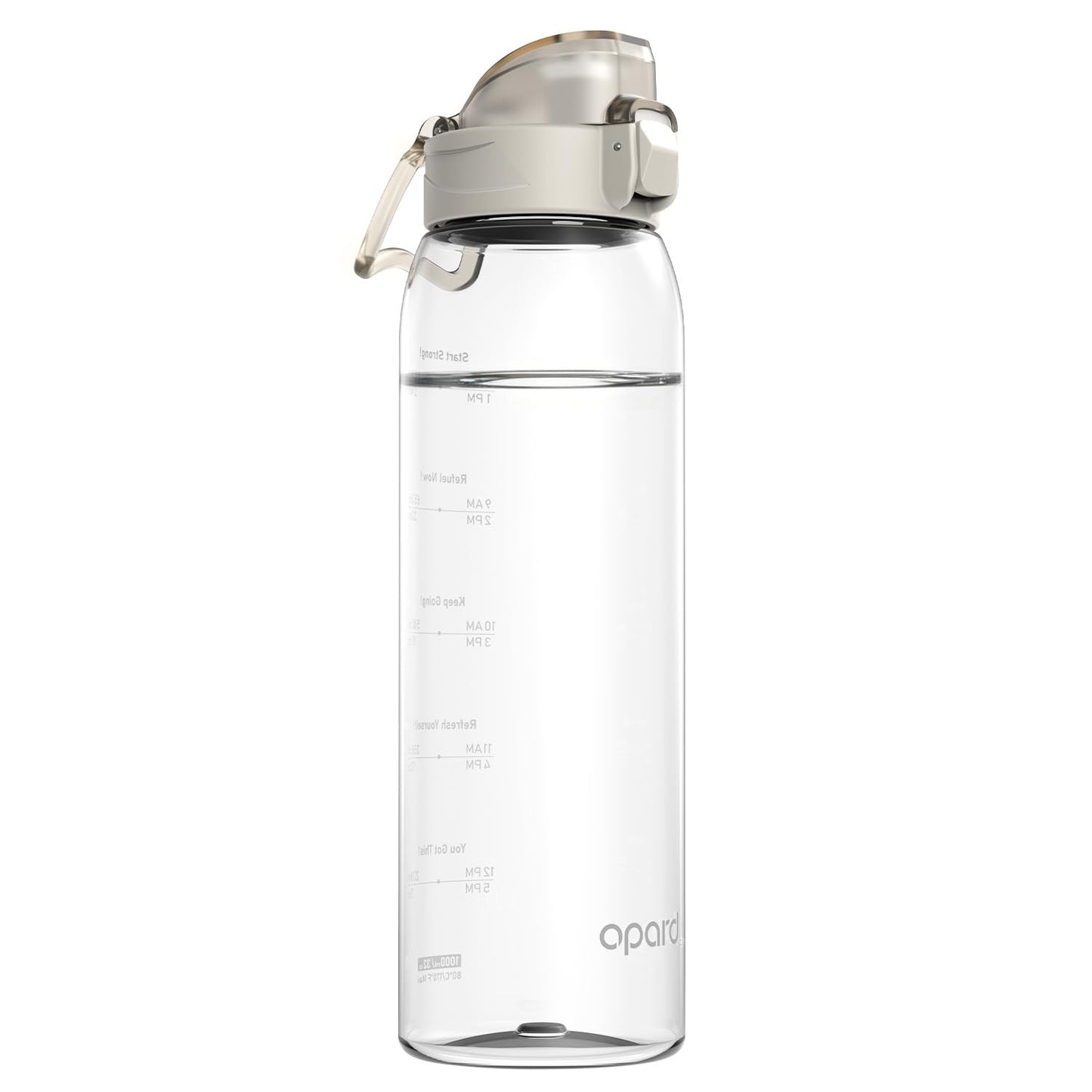 Opard Zip 32oz Plastic Water Bottle Dishwasher Safe, Leakproof Flip-Top Lid, BPA Free Tritan, Wide Mouth Reusable Sports Water Bottle for Gym Hiking Commuting Outdoor Travel and School