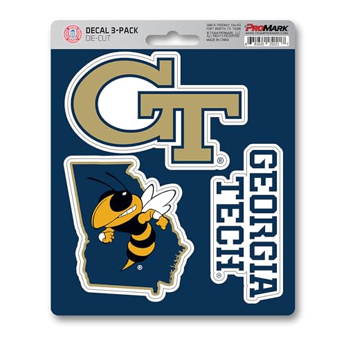 Georgia Tech Decal Set - 3 Premium Vinyl Stickers