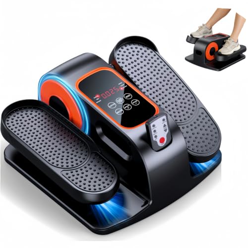 Under Desk Elliptical Exerciser with Remote Control - Black