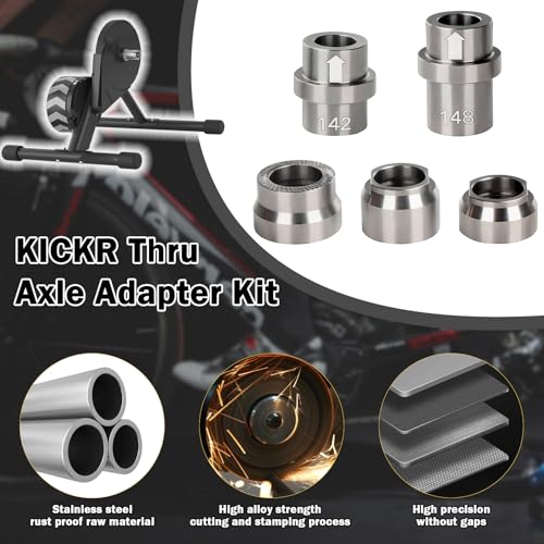 KICKR Thru Axle Adapter Kit - Stainless Steel for Wahoo KICKR CORE & V4