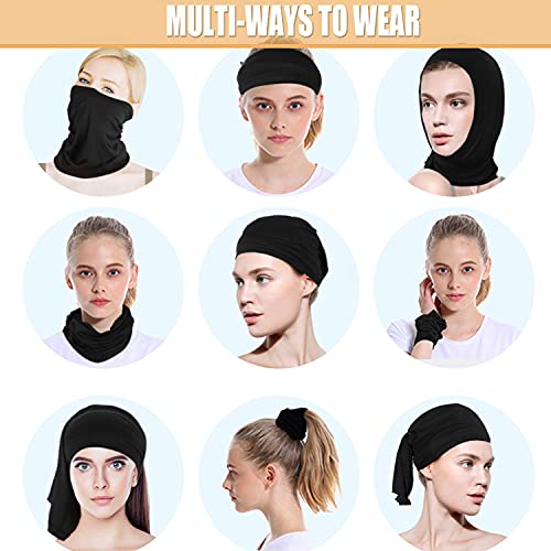 Finvizo 6-Pack Neck Gaiter Face Mask, Multicolor Light - UV Sun Protection