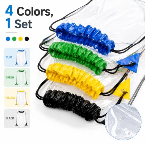 Clear Drawstring Backpack - Stadium Approved 4PCS Set