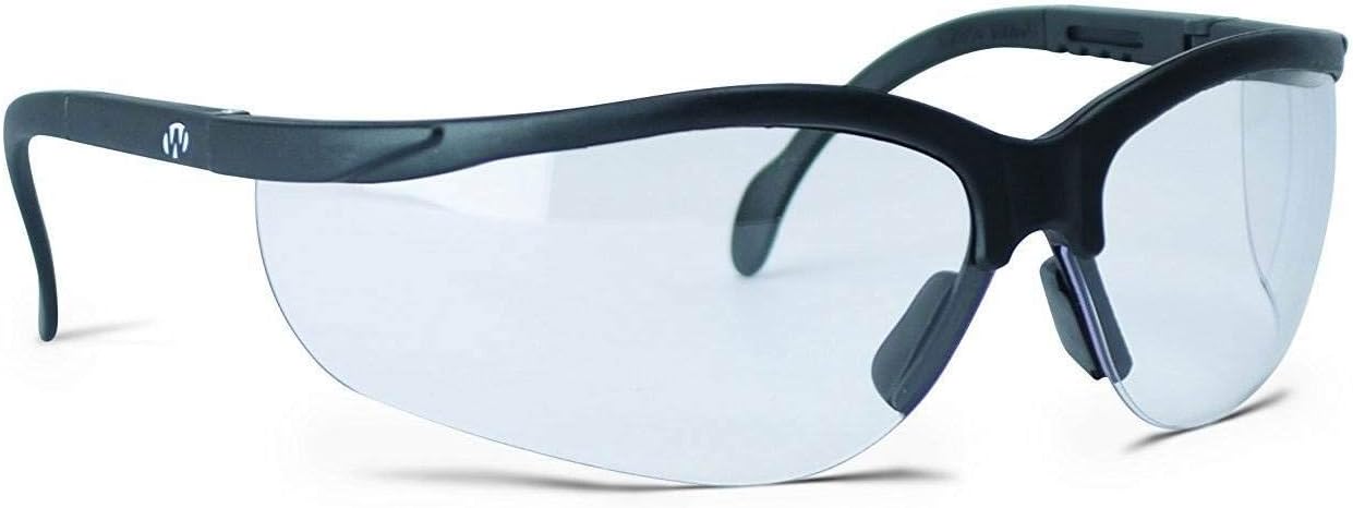 Walker’s Safety Shooting Glasses - High-Grade Polycarbonate Lenses | Adjustable Half Frame with Soft Rubber Nose Piece