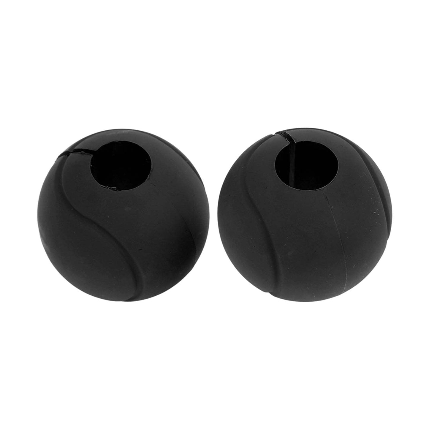 Barbell Grips, Curved Non Slip Silicone Thickened Grip Dumbbell Grips Round Spherical for Arm Muscle Building Fitness Enthusiasts(Black)