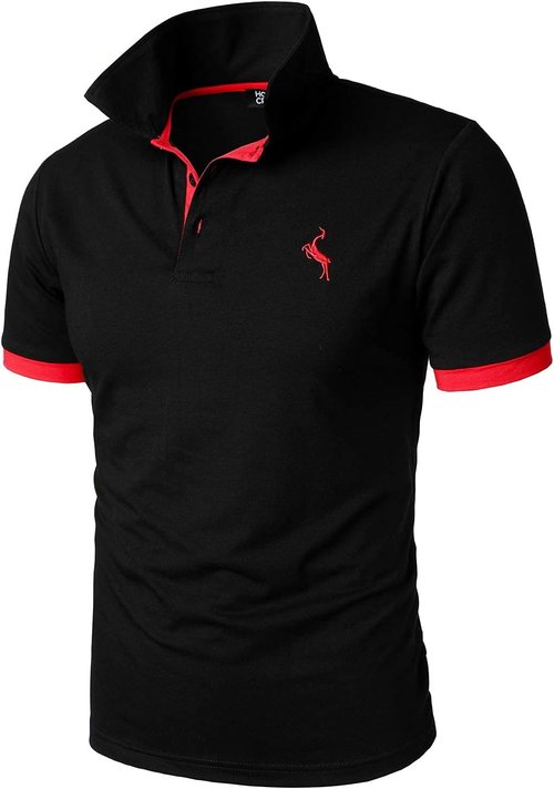 HOOD CREW Men’s Classic Polo Shirt - Lightweight Short Sleeve Casual Top in Various Colors