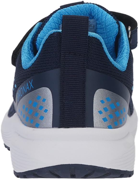 BRONAX Kids Wide Toe Box Tennis Shoes for Boys & Girls Dark Blue 4W