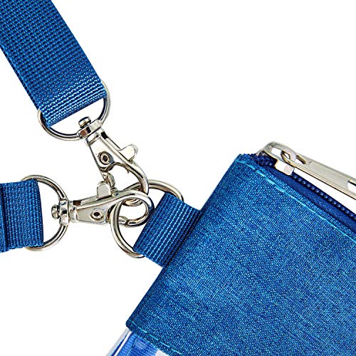 Transparent Stadium Approved Crossbody Bag - Clear Purse - Blue
