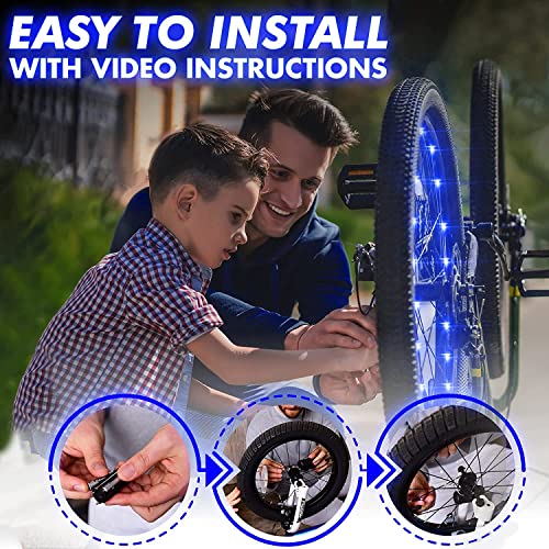 LED Bike Wheel Lights - Multicolor, 500 Lumens for Safety & Style