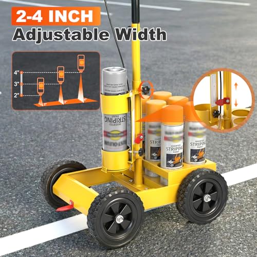 Line Striping Machine for Parking Lots - Adjustable 2-4 Inch Width