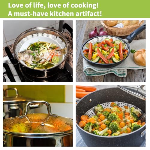 Expandable Stainless Steel Steamer Basket - 6-10.3 Inch