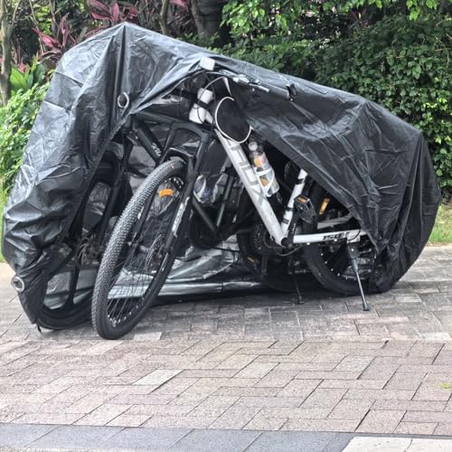 2XL Waterproof Bike Cover for 2-3 Bikes with Lock Holes
