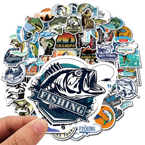 50 Waterproof Fishing Stickers - Vinyl Decals for Outdoor Adventure