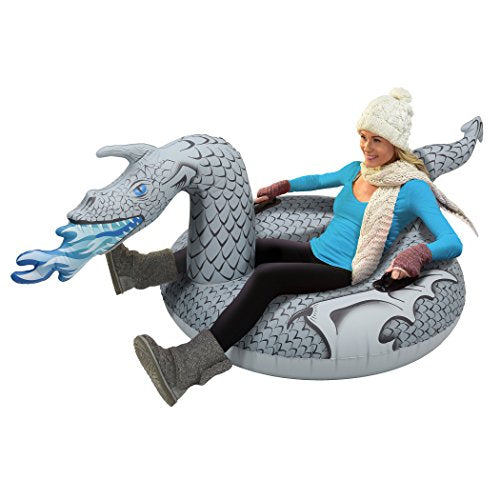 Ice Dragon Snow Tube - 44 Inch Inflatable Sled for Kids & Adults
