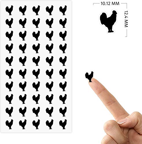 Wedding Meal Stickers - Food Identifier Place Cards, 50 Stickers - Black & Chicken