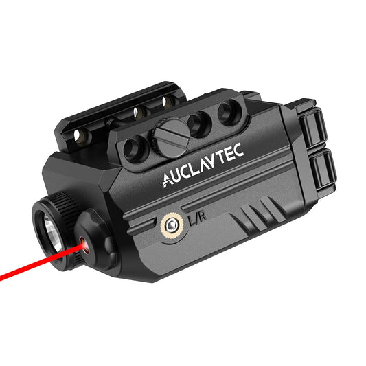 AUCLAYTEC Pistol Light Laser Combo with USB-C Charging, 500 Lumen Red Beam Sight Tactical Flashlight for Subcompact Compact Pistol and Picatinny Rail