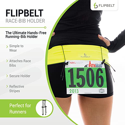Race Bib Holder for Runners - FlipBelt Accessory, Black