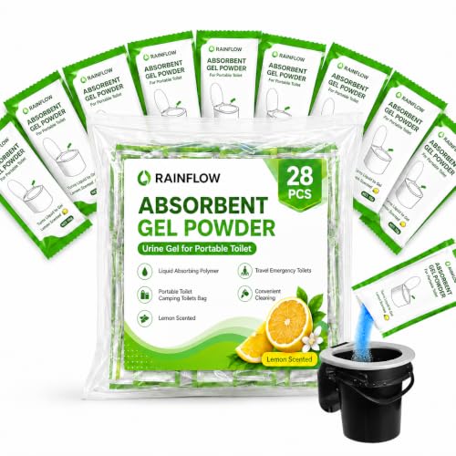 Portable Toilet Gel Powder - 28 Packs of High Absorbent Urine Gel