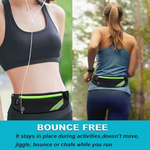 Slim Running Belt Fanny Pack - Black Waist Pack for Hiking & Workouts