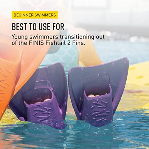 FINIS Booster Kids Swim Fins, Purple 6-8 years Floating Natural Rubber