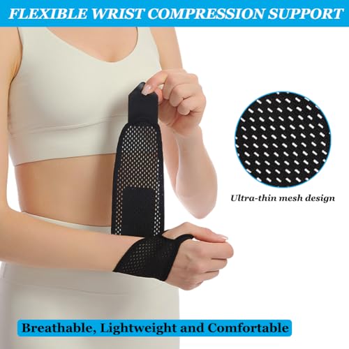 Breathable Mesh Wrist Brace for Pain Relief & Support - Adjustable - Style 1