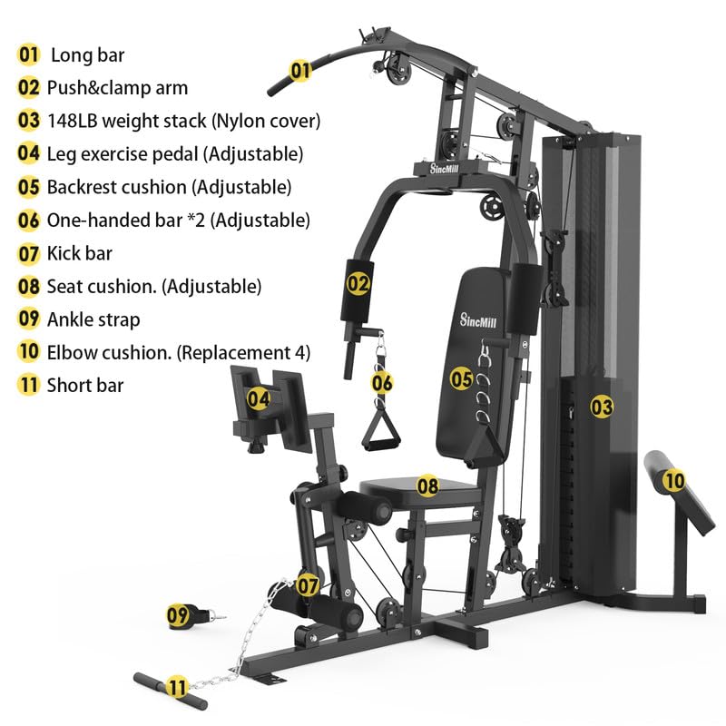 Full Body Home Gym Equipment - SCM-1148L【148LB】
