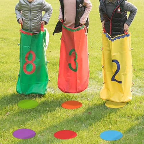9-Inch Non-Slip Poly Spot Markers - 6 Pcs for Gym & Dance Training