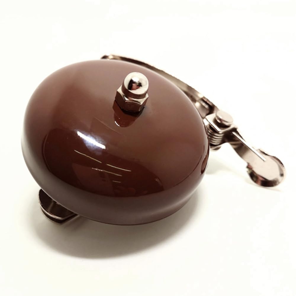 BBxunsless Bicycle Retro Bell Leisure Bicycle Dial Bell Aluminum Silver Gold Coffee Brown Bicycle Bell Bicycle Bell (Coffee)