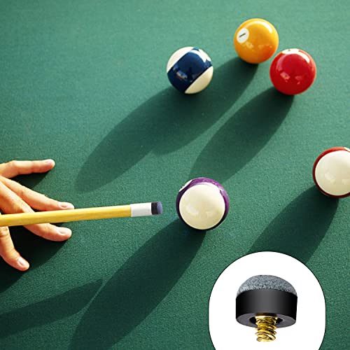 12mm Soft Billiard Cue Tips - 10 Pcs Screw-On Replacement