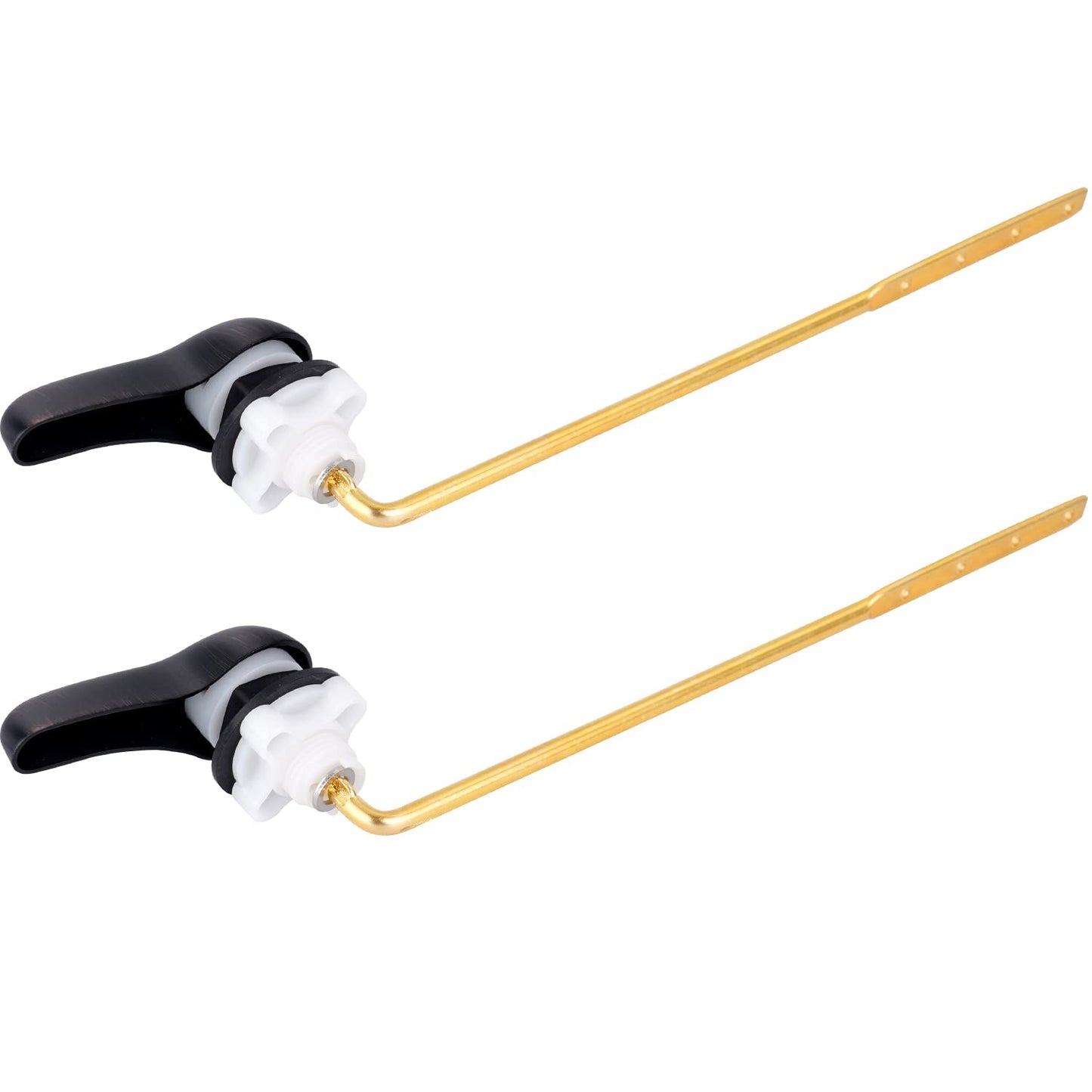 iFealClear 2 Pack Toilet Handle Replacement Kit, Universal Front Mount Tank Flush Lever Replacement, Solid Brass Trip Lever Fits Most Toilets, Oil Rubbed Bronze