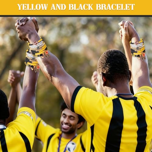 Football Bracelets for Fans - Hypoallergenic Clay Beaded Stackable Bangles