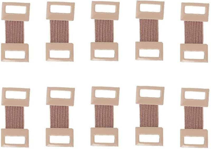 10-Piece Elastic Bandage Clips - Brown Adhesive Metal Wrap Fasteners