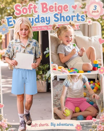 Girls Bermuda Shorts - 3 Pack for Summer Wear