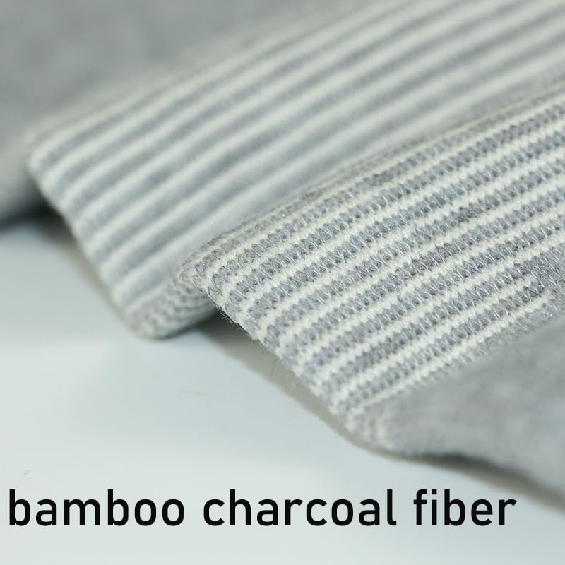 Worzwin Gray Large Bamboo Charcoal Knee Sleeve Support for Arthritis & Pain Relief
