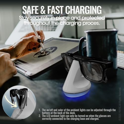 Charging Stand for Ray Ban Meta GEN 1 Glasses - White