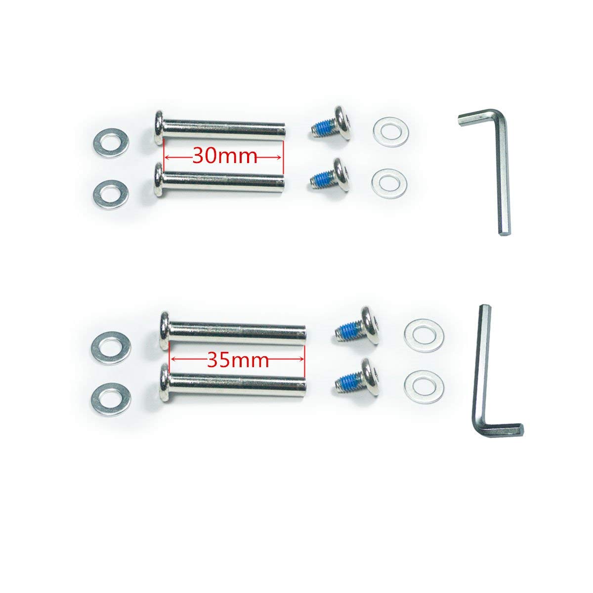 F-ber Luggage Suitcase Wheels Replacement Kit 64mm x 18mm with ABEC 608zz Inline Outdoor Skate Replacement, One Set of (2) Wheels (OD:64 W:18 ID:6 Axles:30 & 35mm)