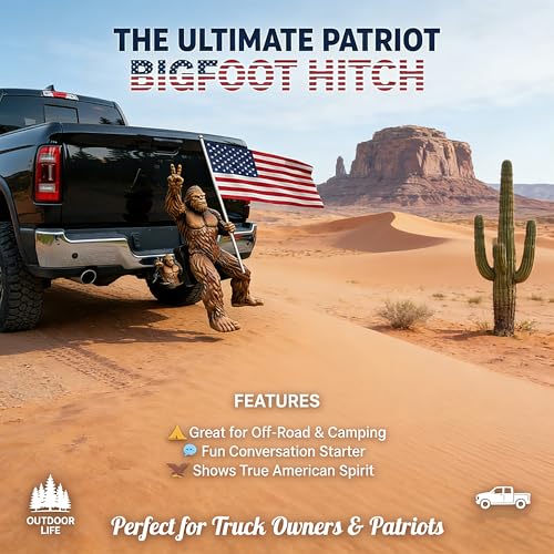 Bigfoot Trailer Hitch Cover - 2-Inch Compatible with Trucks