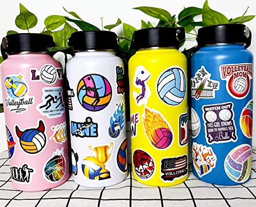 200 Volleyball Stickers for Water Bottles & Scrapbooking