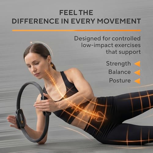 Pilates Ring - 13" Magic Circle for Inner Thighs - Carbon Black