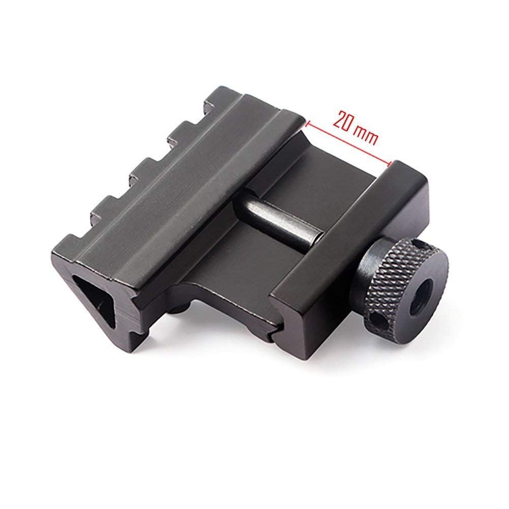 Ulightfire 45mm Picatinny Laser Adapter 45 Degree Angle Tactical Scope Mount Aluminum Offset 4 Slot Side Rail RTS Sight (2 Packs)