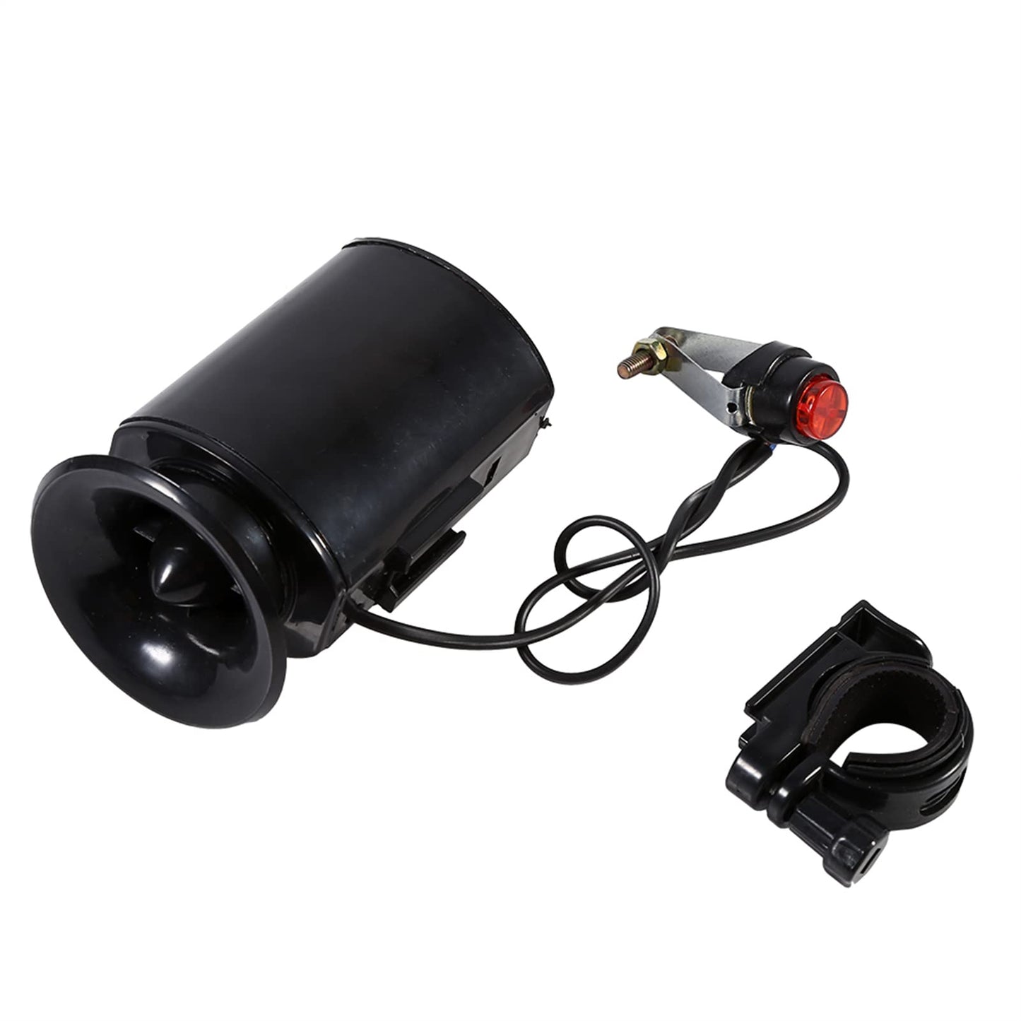 Natudeco 6-Loud Bike Rings Bell Sound Electronic Horn Bell Rings Bell Alarm Speaker Quick Release Bike Bell Electric Bike Bell with Black for Bicycle Handlebar Accessory