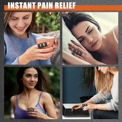 Trigger Finger Splint 2pcs - Adjustable Pain Relief Brace for Index, Middle, Ring Finger - Black
