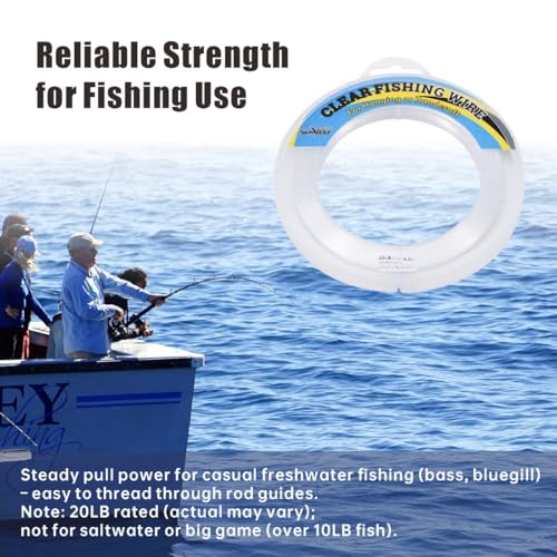 Invisible Fishing Wire - 20LB Strength, 218 Yards for Crafts & Decorations