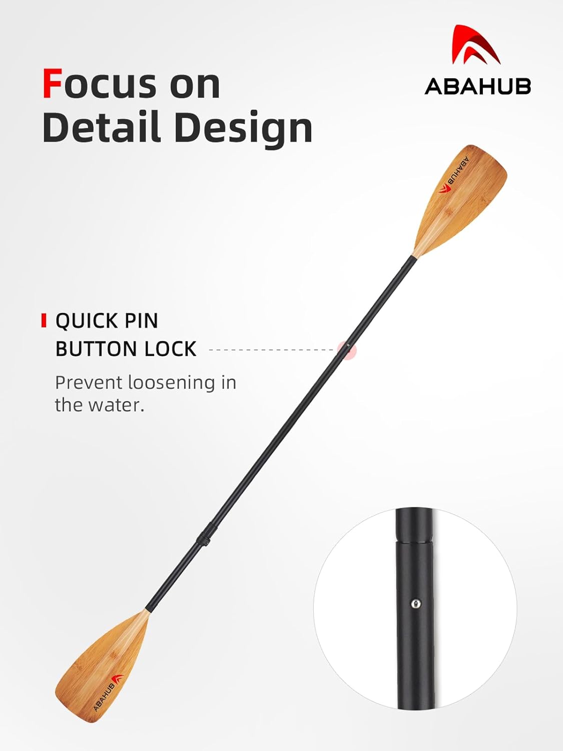 Abahub SUP Paddle - Lightweight 3-Piece Adjustable Paddle Oars for Paddleboarding | 68"-84" Aluminum Shaft, Multiple Colors