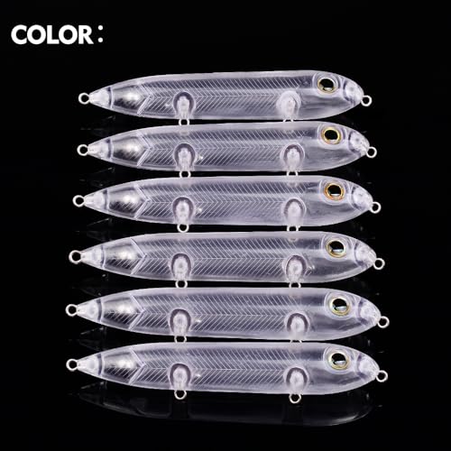 Catfish Rattling Line Float Lure - 4/5.3 Inch Unpainted Blank (6-Pack)