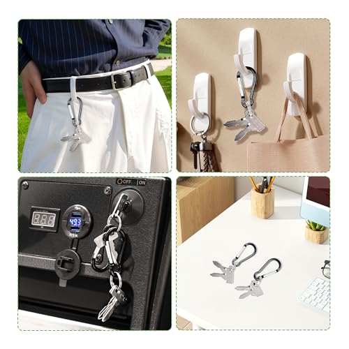4 Pack Golf Cart Keys Replacement for Club Car DS & Precedent - D-Shaped Keychain