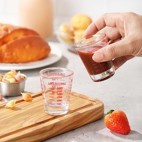 Measuring Shot Glass Set - 2PCS with 4 Measurement Units