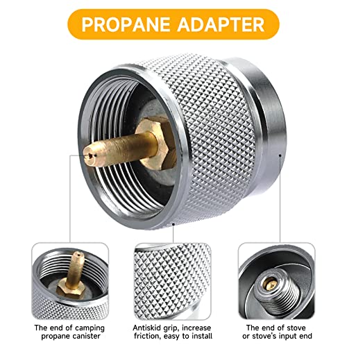 Propane to Lindal Valve Adapter - Small 0.2lb Tank Converter SD-403