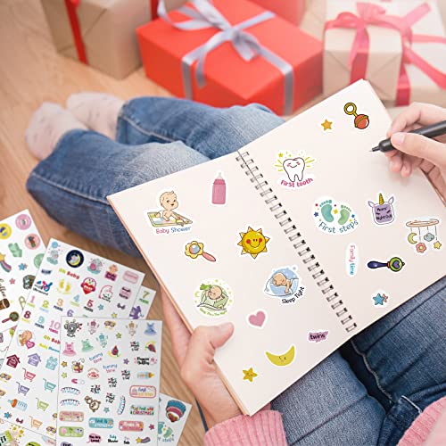 24 Sheets Baby Scrapbook Stickers - Pregnancy & First Year Themes